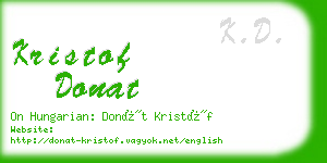 kristof donat business card